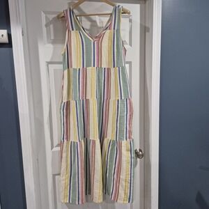Marine Layer | Dresses | Marine Layer Maeve Colorblock Maxi Dress  Multicolor Tencel Pockets Size Xs | Poshmark
